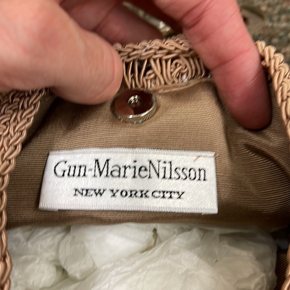 Gun Marie Nilsson New York vintage taupe crochet handbag - Picture 5 of 6